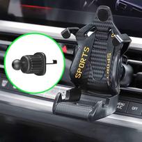 A Car Racing Seat-Shaped Phone Holder Designed for Car Air Vents Featuring a Metal Clip new geltona