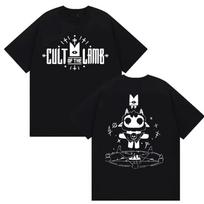 Funny Cult of The Lamb Game Player T Shirt Unisex Women Vintage Fashion pure Cotton Short Sleeve Tshirts ONeck Clothing Tshirt 2XL
