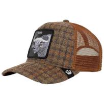 Goorin Bros Hardwood Plaid Trucker Hat - Olive Brown