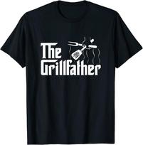 Grillfather BBQ Grill Smoker Barbecue Chef Unisex marškinėliai L black