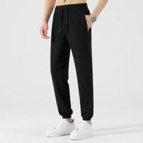 Men's Running Pants Sportswear Jogging Sweatpants Quick Dry Thin Tracksuit Elastic Gym Fitness Trousers Training Sport Pants Men XXXXXL juoda