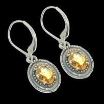 Natural Citrine Gemstone Handmade 925 Solid Sterling Silver Earring 1.25  A6o48