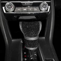 Bling Bling Automobilio Pavarų Perjungimo Svirties Gaubtas Odinis Automobilio Pavarų Perjungimo Rankenėlės Gaubtas Universalus Krištolinis Kalnų Krištolas Automobilio Aksesuarai Moterims rožinė