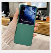 Solid Color Ultra-thin Phone Case For XiaoMi Mix Flip Frosting Protective PC Hard Shell Back Cover For XiaoMi Mix Flip tamsiai žalia spalva