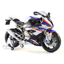 1/9 BMW S1000RR Racing Toy Motorcycle for Children Diecast Metal Large Size Model Super Racing Lightable Collection Gift for Boy balta