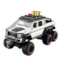 Travel Version 1/24 Benz G63 6*6 Tyre Alloy Pickup Car Model Diecasts Metal Off-Road Vehicles Car Model Sound Light Kids Toy Gift balta