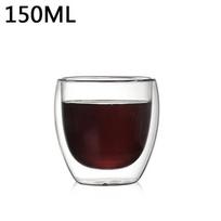1-6 vnt. 80-450 ml karščiui atsparus dvigubas arbatos stiklinis puodelis alaus kavos rankų darbo Creative šalto gėrimo skaidrus gėrimų rinkinys 1pc