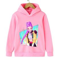 2025 Movie KPop Demon Hunters Cartoon Girls Boys Hoodies Children's Korean Wave Print Fashion Casual Tops Casual Girls Clothing 100 cm