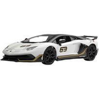 1/24 Lamborghini Aventado SVJ63 Supercar Alloy Die Cast Toy Car Model Sound and Light Children's Toy Collectibles Birthday Gift balta