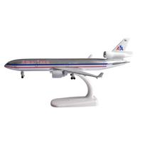 20CM Metaliniai modeliai Lėktuvai Amerikietiškas McDonnell Douglas MD-11 Lėktuvas Lėktuvo modelis Orlaivio modelis Kolekciniai dovanos gray