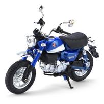 1/12 Honda Monkey 125 lydinio sportinio motociklo modelis, liejamas gatvės lenktynių motociklo modelis, garso ir šviesos simuliacija, vaikų žaislai, dovana mėlyna
