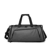 Stylish Men's Travel Bag - Large Capacity Gym Bag with Dry/Wet Separation & Shoe Compartment Large pilka spalva