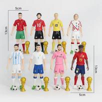 8 vnt./rinkinys Futbolo žvaigždės C. Ronaldo Messi Mbappe Modeliniai lėlių animacinis mielas veiksmo figūrėlės Automobilio aksesuarai Futbolo gerbėjų dovanos