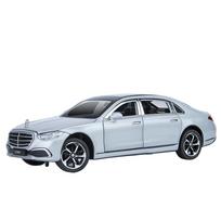 1/24 BENZ S400 S klasės lydinio automobilis Diecasts & Žaislinės transporto priemonės Automobilio modelis Garsas ir šviesa Atitraukiamas automobilis Žaislai Dovanos balta