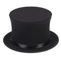 Cosplay Flat Top Hat Foldable Spring Magician Hat Musical Festival Costume Cap juoda