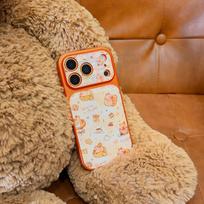 Cute Capybara Plush Charm & Wrist Strap Sweet Phone Case for iPhone 17 16 15 14 11 12 13 Pro Max Plus Back Cover iPhone17