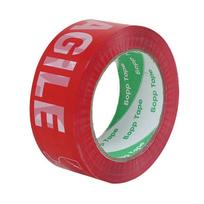 High Viscosity Logistics Red Carton Sealing Adhesive Fragile Warning Tape Package Tape