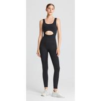 New one-piece onesie tight fitness suit women's hollow back dance Pilates yoga suit S/4 juoda
