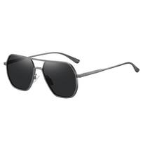 New Metal polarized Double Beam Photochromic Sunglasses For Men Drive Night Vision Glasses Fashion Shade For Men Women