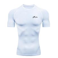 Wolf Howling Silhouette Line Men's Sports T-shirt Training Fitness Compression Rashgard Tops Quick Dry Short Sleeve T-Shirt S