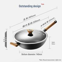 ASD 32cm Refined Iron Wok & Frying Pan