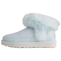 UGG Classic Novelty Cow Split Leather Thermal Fleece Lined, Minimalist Style Comfortable Snow Boots Women's Blue 1173832-REF 40