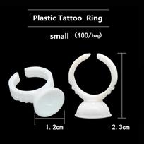 100pcs S/M/L Disposable Tattoo Ink Rings Cups Eyebrow Lip Tattoo Pigments Holder Ring Container Permanent Makeup Accessories