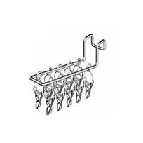Stainless Steel Socks Drying Rack Windproof 10/16 Clips Clothes Drying Rack Space Saving Waterproof Window Net Clothespin