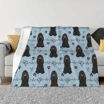 Love Black Cocker Spaniel Throw Blanket heavy to sleep Beach Blankets 75x90cm