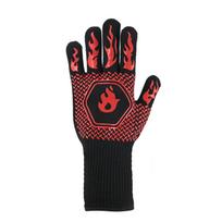 Silicone Heat Resistant Glove for BBQ Microwave Oven Fireproof Insulated Cooking Glove High Temperature Protection Long Sleeve Design One Size raudona
