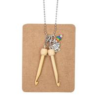 Wooden Crochet Hook with Markers With Stitch Markers On-The-Go Mini Wearable Crochet Kit Mini Wearable Design Crochet Hooks Kit