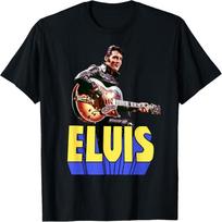 Elvis Presley Official Guitar Portrait T-Shirt S įvairiaspalvis