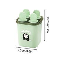 Ice Cream Molds 4-Cavity Easy Demolding Homemade Ice Lolly Mold for Parents Kids Families Summer Birthday Home Parties Playdates žalia