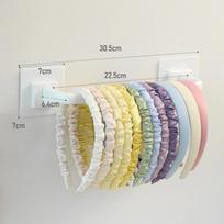Wall Mounted Scrunchies Headband Storage Rack Multifunctional No-Punch Hair Band Storage Self Hair Clip Hair Hoop Storage
