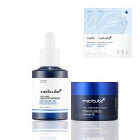 Medicube Zero Pore One-Day Pore Tightening 2-Piece Set, Pore Refining & Texture Smoothing, Serum 30ml + Cream 50ml (Plus 2 Bonus Mask Sheets)