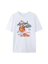 Aperol Spritz Retro Cocktail Graphic Tees unisex Wounisex Cute Alcohol Drink T Shirt Cotton Printed T-Shirts Unisex Top Gift S įvairiaspalvis