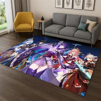 New Genshin Impact Cartoon Game Carpet Rug for Bedroom Living Room Sofa Playroom Doormat Home Decor,Kid Area Rug Non-slip gift 40x60cm