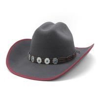 Vintage Wool Western Cowboy Hat, Unisex and Versatile M（56-58cm） pilka spalva