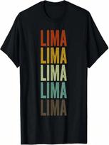 Lima Peru Retro Vintage T-Shirt S įvairiaspalvis