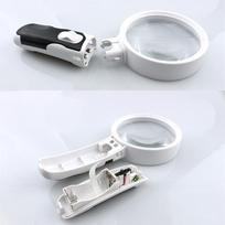 20X Illuminated Magnifier with Two LED Lights 90mm Lens Rubber Grip for Close-Up Work in Low Light Environments China Mainland