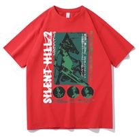 Horror Game Fun Silent Hill 2 Graphic T Shirts Male Rock Oversized Tees Unisex Women Vintage Casual Tshirt Unisexs Cotton Tshirts S