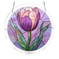Acrylic Puzzle Suncatcher 83 Pcs DIY Sun Catcher Craft Kit for Adults Stained Glass Window Hanging Ornament for Home Garden Decor 19cm F