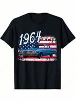 1964 64 Bel Air 4th Of July An 50s 90s Car T-Shirt S įvairiaspalvis