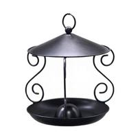 Metal Bird Feeder with Weather Guard Outdoor Decorative Hanging Bird Feeder Tray for Yard Home Courtyard Balcony Windowsill Garden Decoration juoda