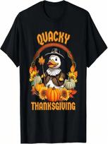Thanksgiving Quacky Day Cruise Duck Gobble Pumpkin Pie T-Shirt S įvairiaspalvis
