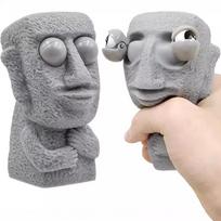 Slow Rebound Stress Toy Moai Statue Squeeze Eyes Fun Expression Relax Stress Children Gift 1pcs