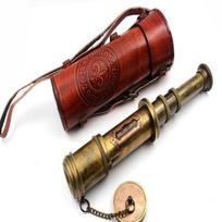 Marine Sailor-Dollond London Spyglass, 40,64 cm žalvarinis teleskopas su didelės raiškos, gražiu dangčiu ir apdaila, Commando Antique