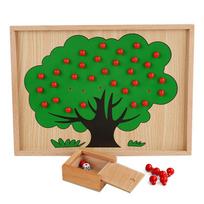 Obelies Medinė Montessori Dėžutė Edukaciniai Žaislai Skaičiuoti Obuolius Ikimokyklinio Amžiaus Ankstyvojo Mokymosi Matematikos Žaidimas Mokymo Priemonės Žaislas Vaikams