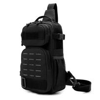 Tactical Sling Shoulder Bags Waterproof Night Reflective Strip Pack Edc New Molle Chest Bag 10L Capacity Wear-Resisting Black juoda