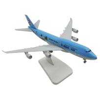 Modeliniai lėktuvai 20cm B747 modelis Lėktuvo modelis Korėjietiškam dažymo aparatui 747 lėktuvo modelis Metalo lieto lėktuvai Lėktuvo žaislas mėlyna